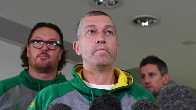 Boomers coach Andrej Lemanis addressed the media this morning, saying everyone needed to learn something from the incident. Picture: AAP