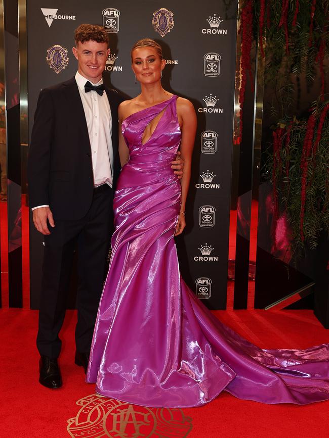 Swans player Chad Warner and Alice Hughes. Picture: Michael Klein