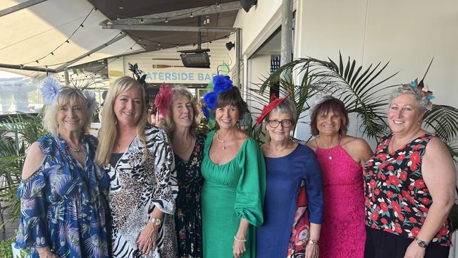 Sharon Le Beau, Lesley Moir, Lee-Ann Bacon, Cindy Blake, Barb Whiteside, Sue Hayes, Tracey Devine (left to right) at the Ivory Tavern, Tweed Heads, on Melbourne Cup Day. Picture: David Bonaddio