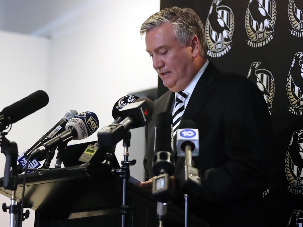 Collingwood President Eddie McGuire leaves Collingwood. Picture: Alex Coppel.