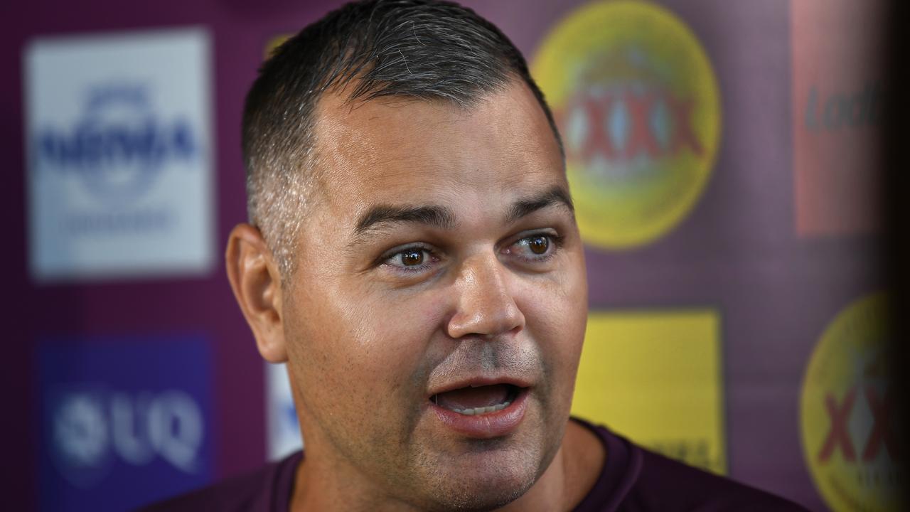 Brisbane Broncos coach Anthony Seibold lets rip at Thursday’s press conference.