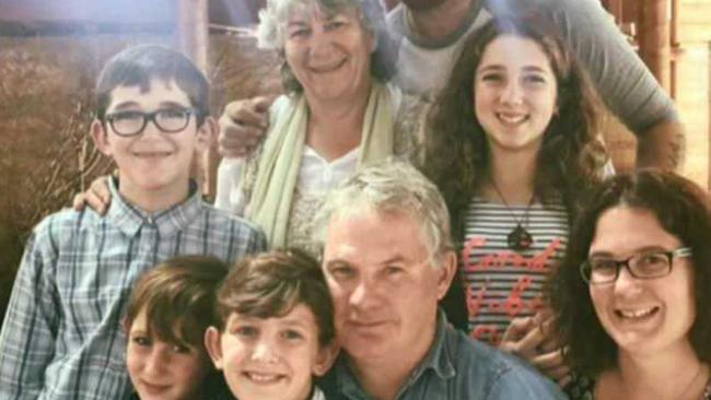 Peter Miles (centre) killed his wife Cynda Miles (back), their daughter Katrina Miles (right) and her four children before ending his own life. (Pic: Courtesy of Nine News)