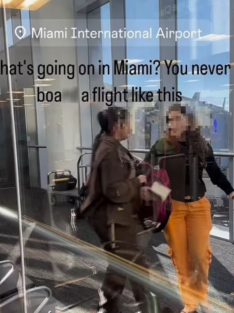 One of the two passengers at Miami airport.