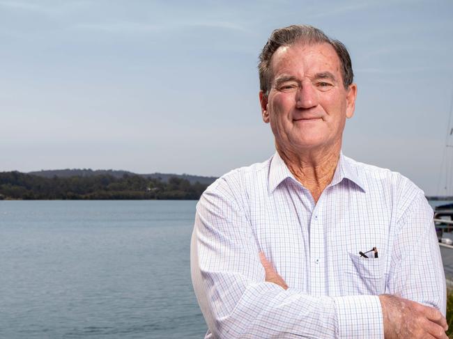 Jim Simmons, Grafton Mayor. Pictured on the banks of the Clarence River in the Maclean Clarence Valley Council local government area, in Maclean. Story on  Brenton Tarrant, the Australian man charged over the Christchurch mosque killings. Pic: Lindsay Moller.