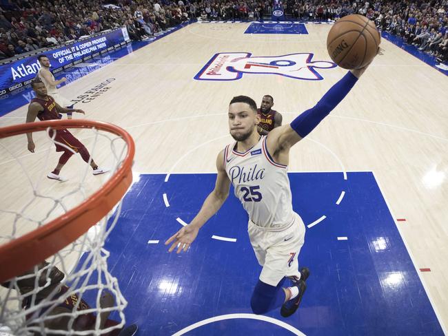 The series could see the likes of NBA great LeBron James take on Aussie stars such as Ben Simmons. Picture: Mitchell Leff/Getty Images/AFP