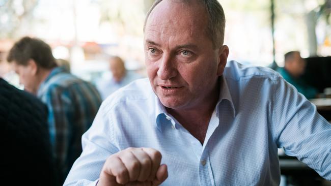 Barnaby Joyce in Tamworth. Picture: Antony Hands