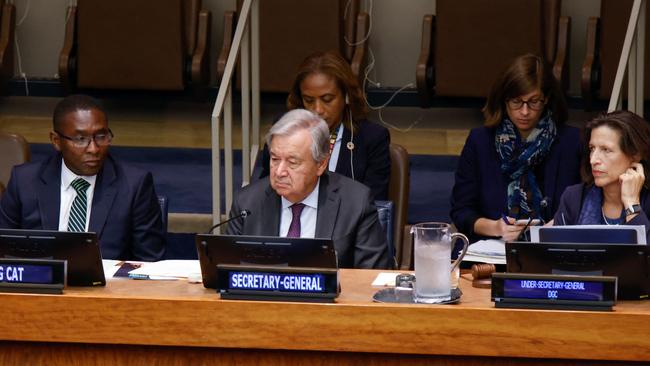 UN Secretary-General Antonio Guterres issues a stark climate warning during a summit, referencing the year of record fire, flooding, and storms. Picture: Kena Betancu