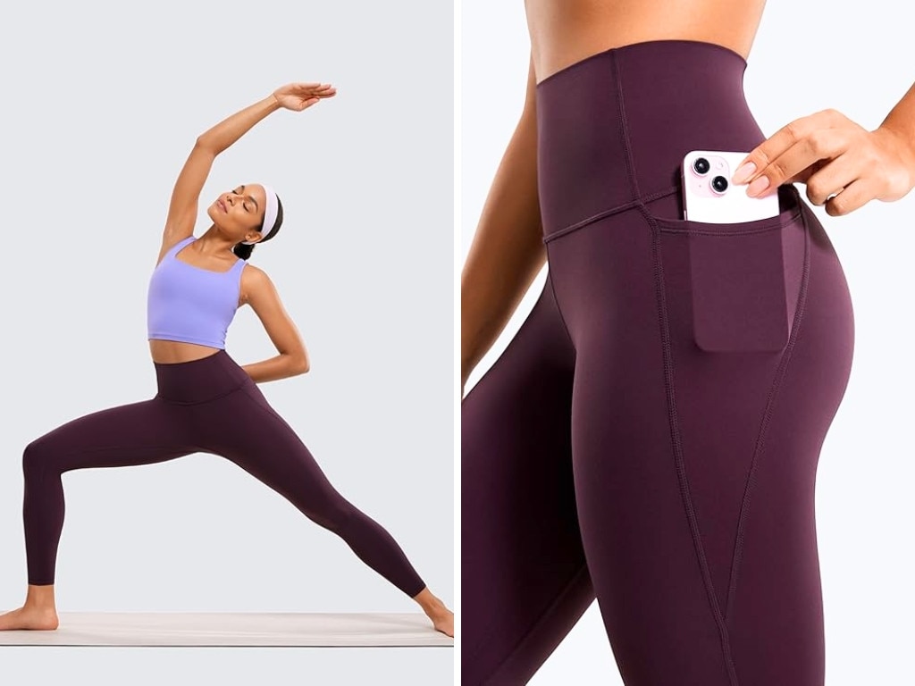 Viral CRZ Yoga Butterluxe Leggings are a supposed dupe for lululemon, and are now on sale. Image: Amazon Australia