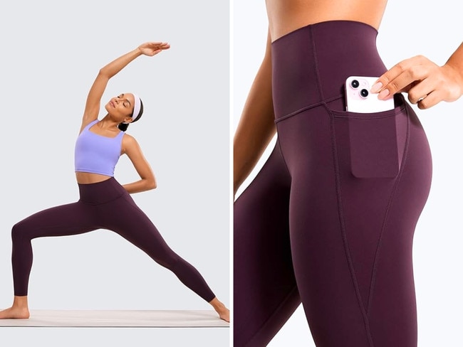 Viral CRZ Yoga Butterluxe Leggings are a supposed dupe for lululemon, and are now on sale. Image: Amazon Australia