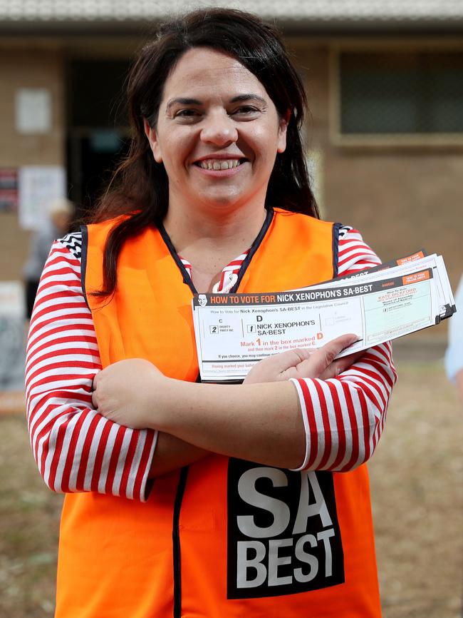 Connie Bonaros: “As far as I am concerned the debt has been paid.” 17/03/18 Connie Bonaros from SA BEST at the Plympton\\Kurralta Girl Guides SA polling station. picture CALUM ROBERTSON