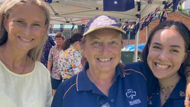 Talitha Hartwig and Leonora and Rhiannon Cox at Gympie's 2023 Australia Day Awards ceremony at Memorial Park on Thursday January 26, 2023.