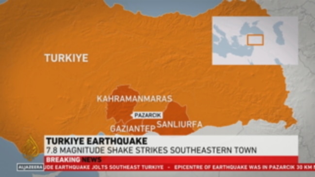 Strong earthquake hits southern Turkey near Syrian border | Herald Sun