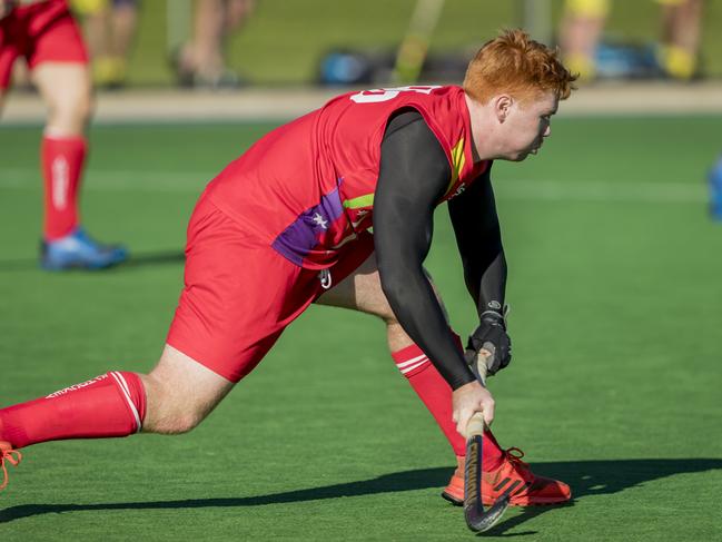 Action from the NSW Hockey opens championships on the 2021 June long weekend. Supplied from NSW Hockey