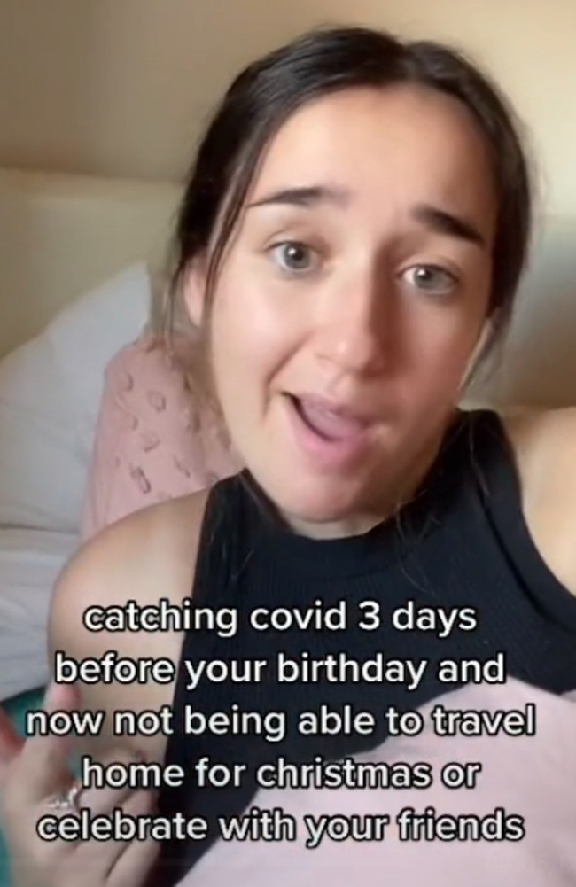 One woman published a video telling viewers she was infected three days before her birthday and as a result could not return home.