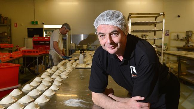 Dulwich Bakery owner Wayne Duffy at his production factory. Pic: Keryn Stevens