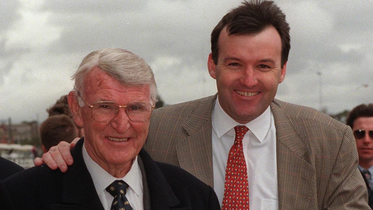 Hall of Fame trainers Colin Hayes and David Hayes.