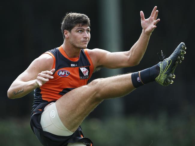 Giants Jonathon Patton during GWS Giants training at Homebush. Picture. Phil Hillyard