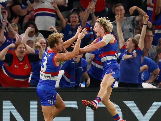 That’s how you celebrate! Picture: AFL Photos/Getty Images