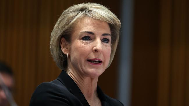 Industrial Relations Minister Michaelia Cash says it is important that employers take a collaborative approach with workers over Covid-19 vaccination. Picture: Gary Ramage