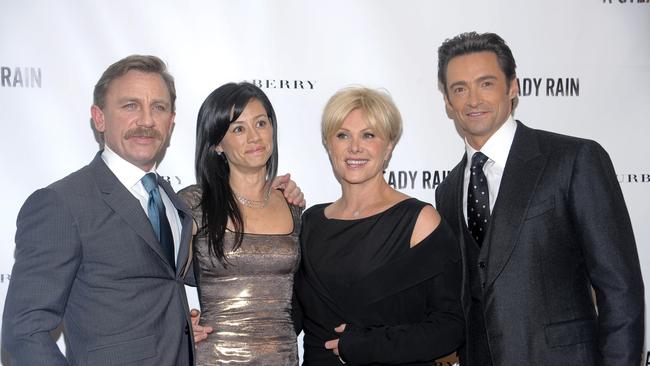 Daniel Craig, his ex-girlfriend Satsuki Mitchell, Deborra-Lee Furness and Hugh Jackman. Picture: AP