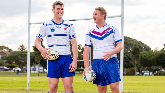 Marcellin College Randwick Year 12 students Thomas Giles and Lachlan Gale at Heffron Park in Maroubra. Picture: Jordan Shields