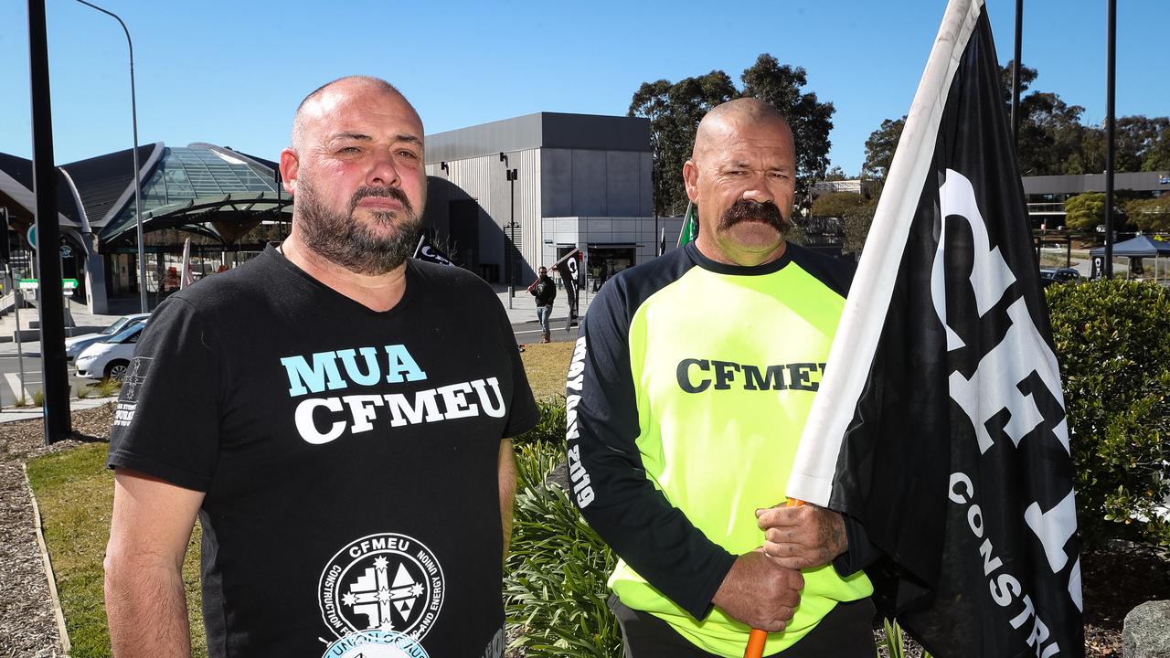 CFMEU members protest over low wages for asbestos removal in Norwest ...