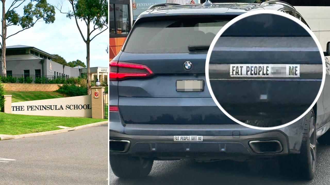 Private school mum comes unstuck over fat-phobic bumper sticker