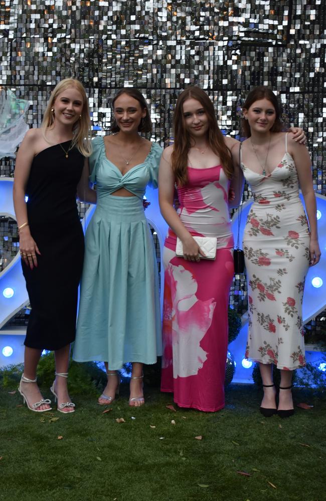 Jasmine Maskell, Claire Jones, Sophie Horner and Laura Beasley at Good Shepherd Lutheran College graduation 2023.