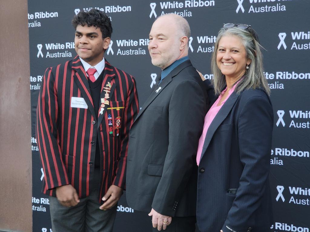 White Ribbon chief executive Melissa Perry hosted a global leader in the prevention of family and domestic violence Jackson Katz in Perth last week days before the horrific murder took place. Picture: Supplied