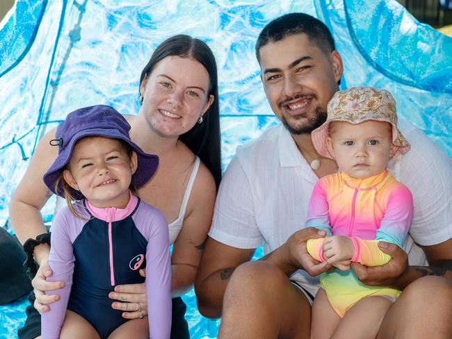 Tarni, Lakota, Keona and Byron McKay at the official opening of Seaforth Esplanade Redevelopment Saturday 2 September 2023 Picture: Michaela Harlow