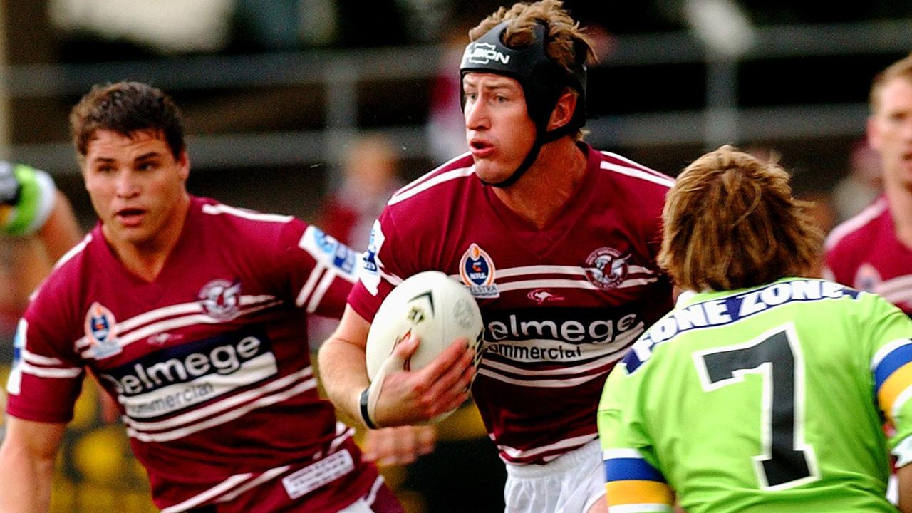 Sea Eagles legends Steve Menzies and Anthony Watmough were easy picks in the backrow for the team. Picture: Virginia Young.
