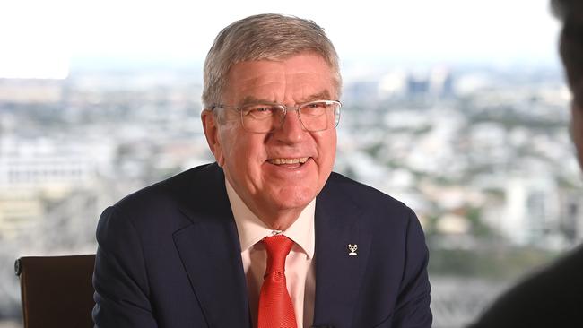 President of the International Olympic Committee Thomas Bach in Brisbane.Monday May 19, 2025. Picture, John Gass