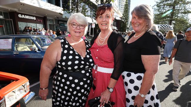 Glenys Thompson, Robyn Bowe and Janice Moss at Cooly Rocks On festival. Picture: Annette Dew