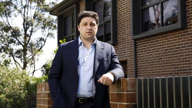 Mark Bainey, CEO of Capio Property Group in Lane Cove North at a housing development they have just completed. Picture: Jonathan Ng