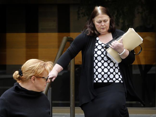 photograph Jane Gluschke 57 , Herbalist and Accupuncturer of Mt Nelson leaving the Supreme court.