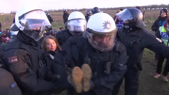 Police detain Greta Thunberg at German coal mine protest