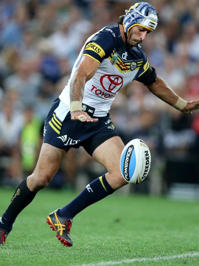 Thurston set himself to strike the ball. Picture Gregg Porteous