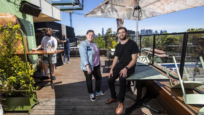 Harlow venue manager Therese Trevenen with Alex Bird in the Richmond pub, which is gearing up for a busy weekend. Picture: Aaron Francis