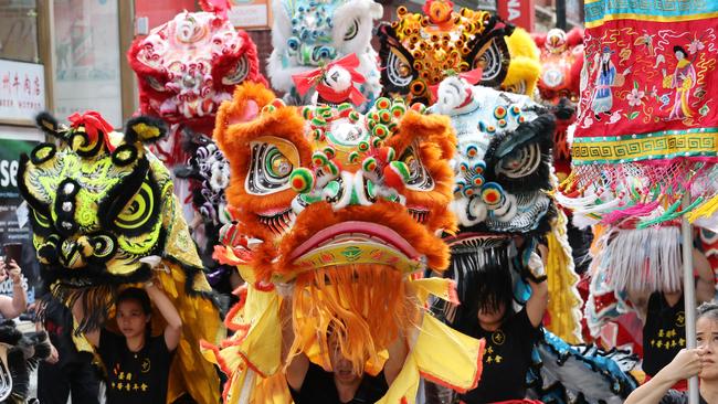 Chinese new year celebrations in Melbourne CBD. Sunday, February 2. 2025. Picture: David Crosling