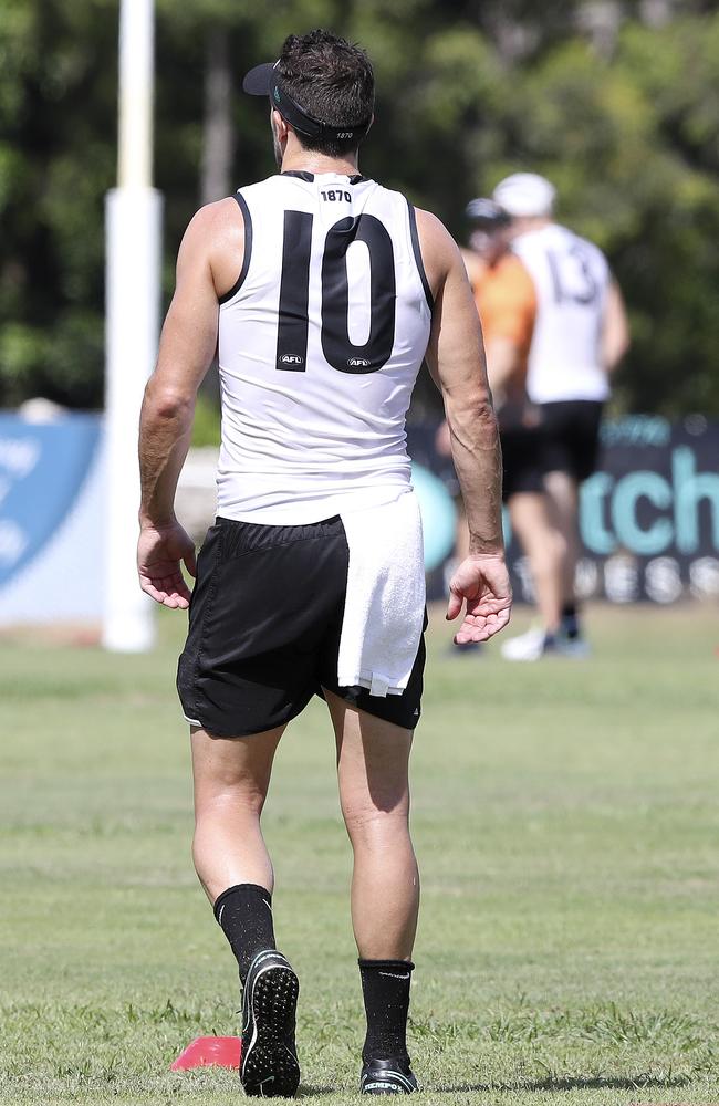 Boak has gone back to his No. 10 guernsey after stepping down as captain at Port Adelaide this season. Picture: Sarah Reed.