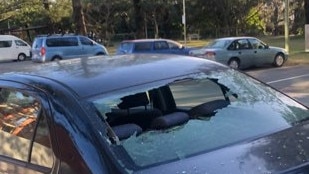 Another car damaged by Jackson. Picture: Supplied