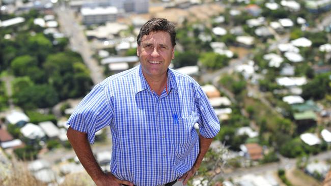 Townsville Bulletin journalist Tony Raggatt on Castle Hill.