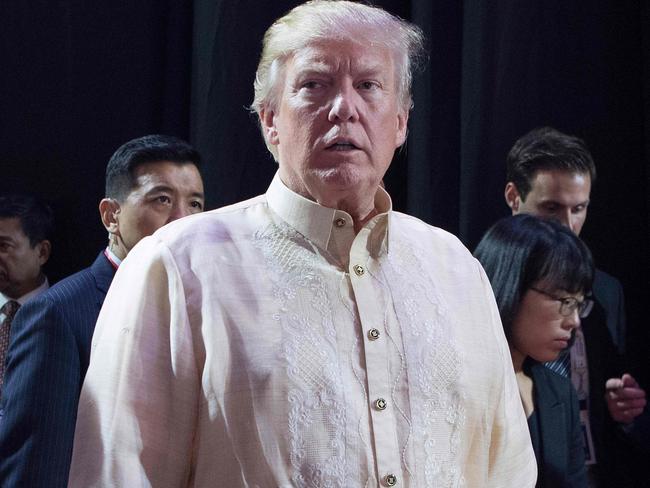 US President Donald Trump arrives for a special gala celebration dinner for the Association of Southeast Asian Nations (ASEAN) in Manila. Picture: AFP