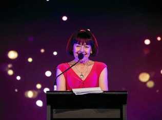 AWARDS CEREMONY: South Burnett Regional Council Deputy Mayor Kathy Duff giving her acceptance speech after taking out the Butch Lenton Memorial Bush Council Innovation Award. Picture: Ros Heit