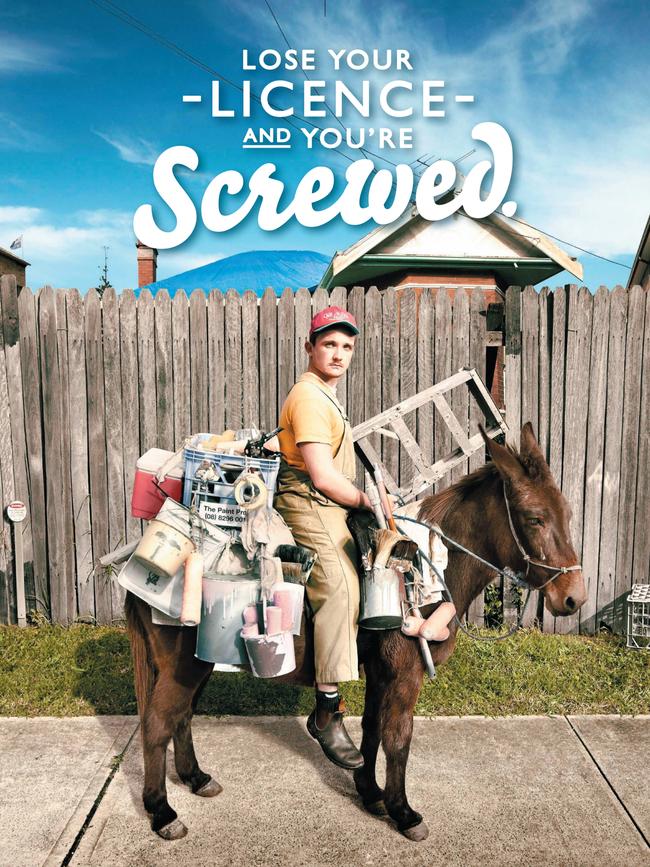A poster from MAC’s ‘Lose your licence and you're screwed’ campaign.