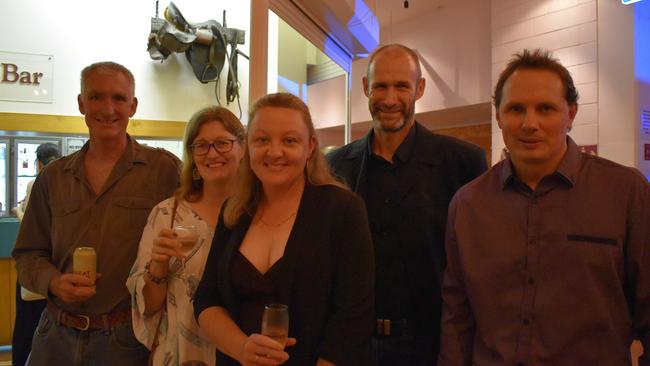 Bob Lewis, Michelle McAndrew, Leisa Overs, Jeremy Mansell and Dan O'Regan from HQ Plantations at the Gympie Business Awards 2022.