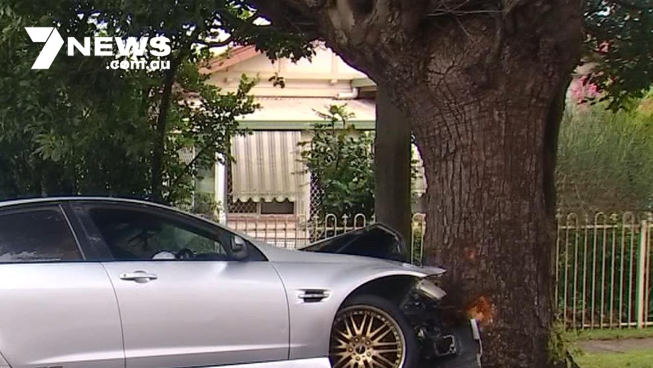 Anthony William Cubby and a female walked away from this car after it crashed into a tree on Mort St, Toowoomba, about 6.40am, Tuesday, January 16, 2024, the court heard.