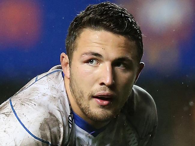 MONTPELLIER, FRANCE - DECEMBER 05: Sam Burgess of Bath looks on during the European Rugby Champions Cup pool 4 match between Montpellier and Bath at Stade Yves-du-Manoir on December 5, 2014 in Montpellier, France. (Photo by David Rogers/Getty Images)
