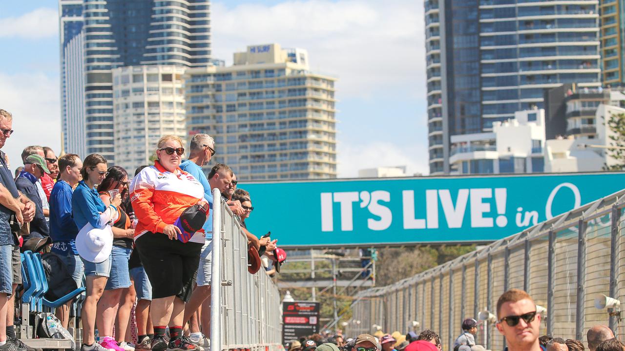 Fans enjoy the last day of the Gold Coast 500 this weekend. Picture: Glenn Campbell