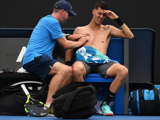 Thanasi Kokkinakis cannot seem to take a trick when it comes to his health.